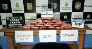 19 quilos de oxi foram apreendidos em mala no interior de barco no Baixo Solimões