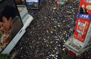 Professores protestam em Hong Kong