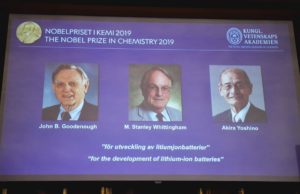 Nobel de Química é de 3 cientistas que criaram bateria para celular