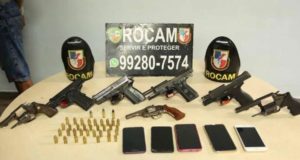 Bando é detido com armas de fogo em quarto de motel de luxo, na avenida Torquato Tapajós