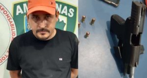 Filho de ex-prefeito de Coari é preso por atirar de pistola na cidade