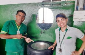 Colaboradores da Via Verde reutilizam peças de veículos e criam produto inovador