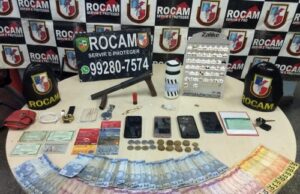 PM detém suspeitos por porte ilegal de arma de fogo e veículo com restrição, na Zona Leste de Manaus