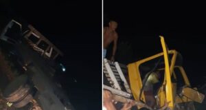 Acidente entre caminhões na AM 070 faz uma vítima fatal e quatro pessoas feridas