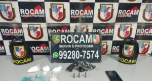 Casal do crime é preso com drogas e arma de fogo no bairro Alvorada
