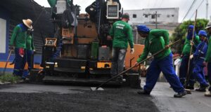 Japiim recebe recapeamento em dez ruas pelo ‘Requalifica’