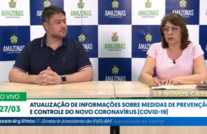 Coronavírus cresce no AM – 80 casos, sendo 74 em Manaus e seis no interior