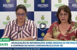 Amazonas têm 47 casos confirmados de Covid-19 sendo 45 em Manaus e dois em Parintins