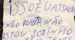 Coronavírus: Ladrões usam bilhete para evitar contato com vítimas