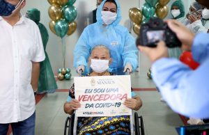 Dona Maria, a vovó de 96 anos que passou por cima da covid em ManausMia uma história de superação