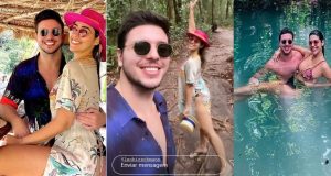 Vivian Amorim leva namorado para conhecer cachoeiras de Presidente Figueiredo