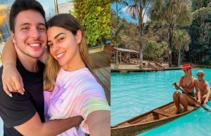 Na Lagoa Azul, Vivian Amorim mostra ao namorado com “quantos paus se faz uma canoa”Apaixonada