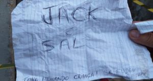 Em Manaus, bilhete é deixado “Jack é sal” em cima de cadáverO caso deve ser investigado pela PC-AM