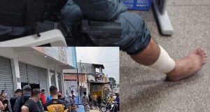 Ladrão atira na PM e leva bala na cabeça na Cidade NovaDeu muito ruim