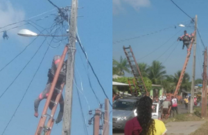 Trabalhador da Amazonas Energia sofre descarga elétrica no poste