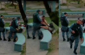 Com vídeo: Estudante de jornalismo é esbofeteada por PM em praça de ManausA vítima explica que levantando a voz os dois PMs vieram na direção dela, a acusando de estar filmando