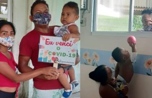 Pai e filho separados por janela de hospital, finalmente se abraçam em BarreirinhaFamília reunida