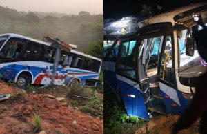 Ônibus capota, cai na ribanceira e deixa 20 feridos na AM-363Acidente