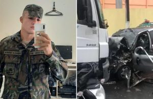 Soldado da Aeronáutica morre após colidir carro com caminhão durante forte chuva em ManausTragédia