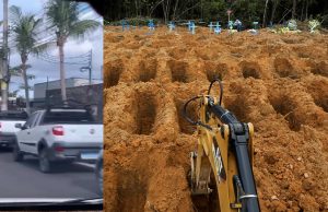 Vídeo mostra filas para enterros em cemitério de Manaus