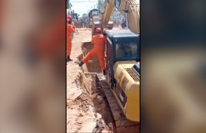 Trabalhadores morrem soterrados durante obra de drenagem em Boa VistaAflição