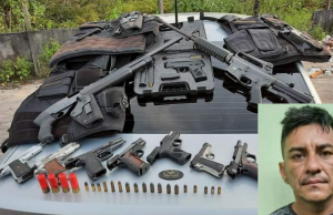 Traficante do CV é preso em Manaus ostentando arsenal de guerra destruidorPerigoso