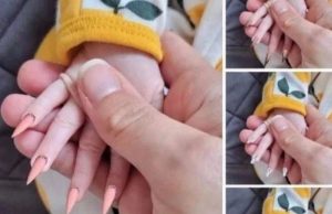 Mãe vira alvo da web ao postar foto de bebê com unhas postiças
