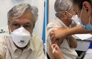 Caetano Veloso é vacinado e pede ao povo que faça o certoImunidade