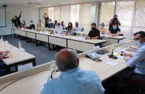 Prefeitos do interior são recebidos por Wilson Lima em ManausEducação, infraestrtura e segraunça pública