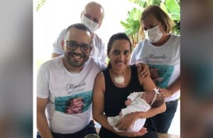 Pai, mãe e recém-nascida vencem a Covid após serem intubadosEsperança e fé