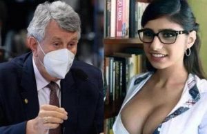 Após ser citada na CPI da Pandemia, Mia Khalifa faz piada com senador bolsonarista