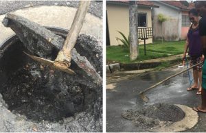 Com fezes prestes a invadir casas, moradores do Mª Zeneide denunciam SAAE-Iranduba por negligênciaEsgotos entupidos