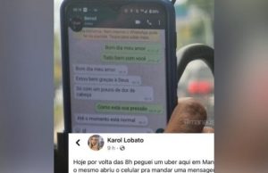 Motorista de APP é flagrado trocando mensagens amorosas com a ‘Bemol’: “oi, meu amor”EITA, CÉU!