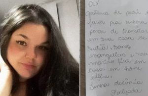 Mulher recebe bilhete para não andar de sutiã dentro da própria casa: ‘Tenha decência’