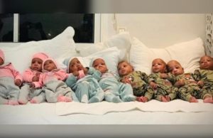 Cinco meses após dar à luz a nove bebês, mãe arruma a ‘tropa’ e vai para casaForça!