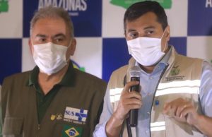 Ao lado de Wilson Lima, Queiroga contradiz CPI e diz que nunca faltou assistência no AmazonasMinistro da Saúde no Amazonas