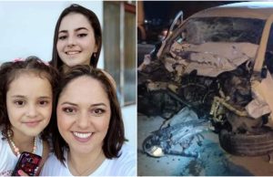 Mãe e filhas morrem após carro colidir com caminhão