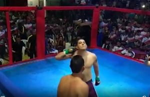 Vídeo: prefeito e ex-vereador de Borba resolvem desavenças política no ringue de MMASe essa moda pega