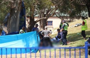 Vento arrasta castelo inflável com crianças durante festa escolar; cinco morreram