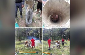 CENAS FORTES: Corpo de jovem é encontrado dentro de poste em ParintinsHomens do Corpo de Bombeiros fizeram a remoção