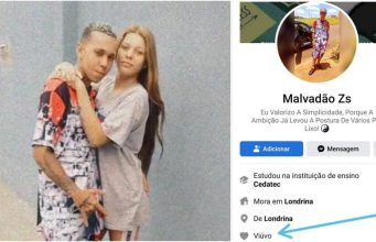 Com dois dias de romance, jovem mata namorada de 13 anos e muda status para viúvo