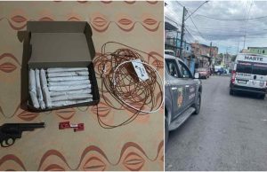 Cinco homens são presos com artefatos explosivos, drogas e arma de fogo em ManausBombas e entorpecentes foram encontrados em um quitinete após denúncia