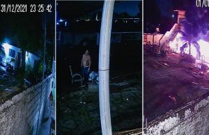 Vídeos: homem não aceita separação e queima casa da ex na noite de reveillon, em ManausPerda total