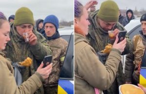 Vídeo: soldado russo se rende é alimentado por ucranianos e chora ao ver mãe