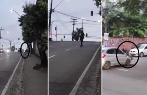 Vídeo flagra momento que skatista desce a avenida Paraíba em velocidade e bate em carro; ESPIA
