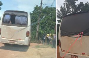Crianças têm arma apontada para cabeça durante arrastão a ônibus escolar em IrandubaInsegurança reinando!