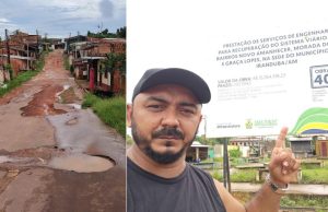 Moradores denunciam buracos nos bairros de Iranduba e cobram: ‘cadê as obras?’Descaso