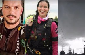 Vídeo registra momento que paraquedistas saltaram na chuva em ManausTragédia