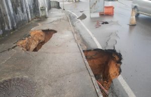 Manaus e seus buracos! Trecho da Rodrigo Otávio é interditado após abertura de cratera