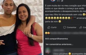 Mãe de menino encontrado em cova emociona WEB: ‘arrancaram uma parte de mim’
